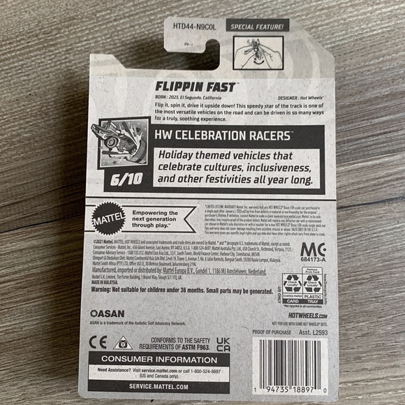 Hot Wheels Flippin Fast HW Celebration Racers Hotwheels Mattel New 2024 🆕 Asan - Picture 5 of 6